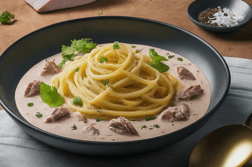 Thunfisch Pasta – Spaghetti mit Thunfisch Sahne Soße