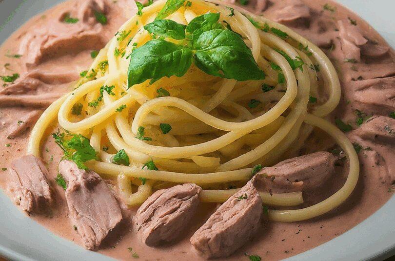 Thunfisch Spaghetti – Spaghetti Mit Thunfisch Sahne Soße