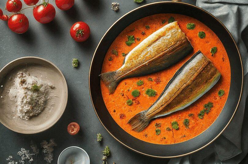 Tintenfisch in scharfer Tomatensauce