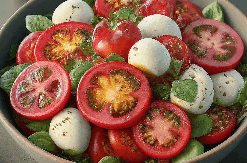 Tomatensalat Mit Mozzarella – Einfacher Tomate Mozzarella Salat