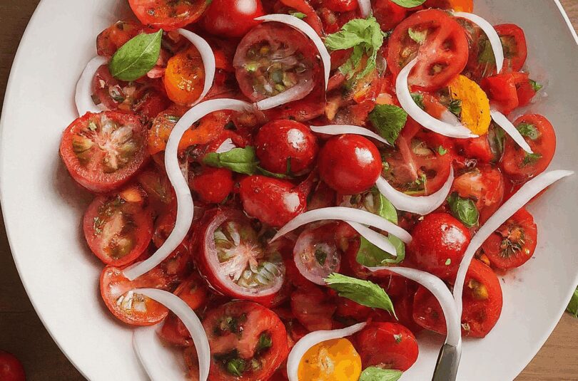 Tomatensalat Mit Zwiebeln – Tomaten Zwiebel Salat