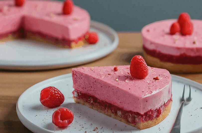 Torte zur Taufe – Tauftorte mit Pudding-Himbeerfüllung