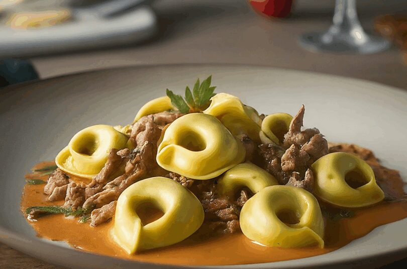 Tortellini in Sahnesoße – Tortellini mit Schinken-Sahnesoße