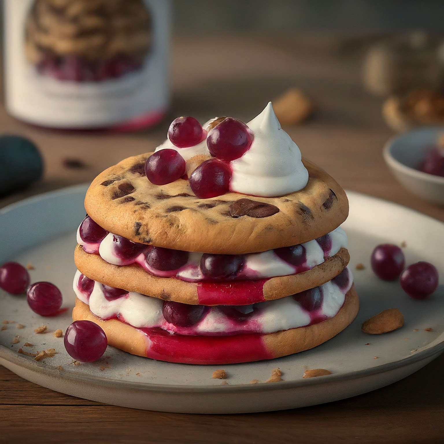 Trauben-Cookie-Nachtisch-–-Schichtdessert-mit-Weintrauben Trauben Cookie Nachtisch – Schichtdessert mit Weintrauben