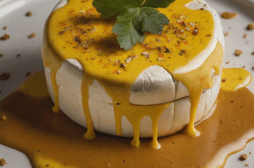 Überbackener Ziegenkäse mit Honigsauce