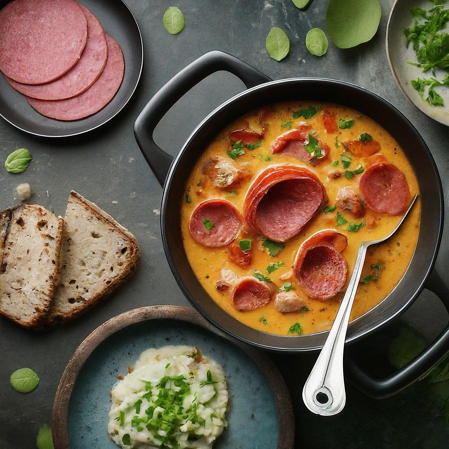 Ungarische-Salami-Soljanka-nach-Mama-Art Ungarische Salami-Soljanka nach Mama Art