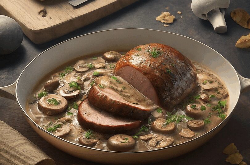 Wachteleier in Champignons