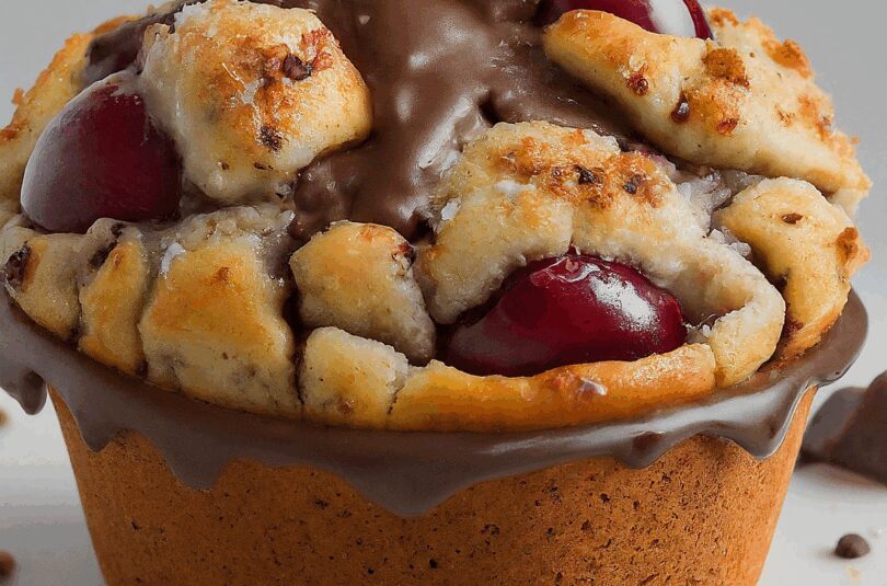Weihnachtsmuffins – Weihnachtsmuffins Mit Kirschen Und Schokolade