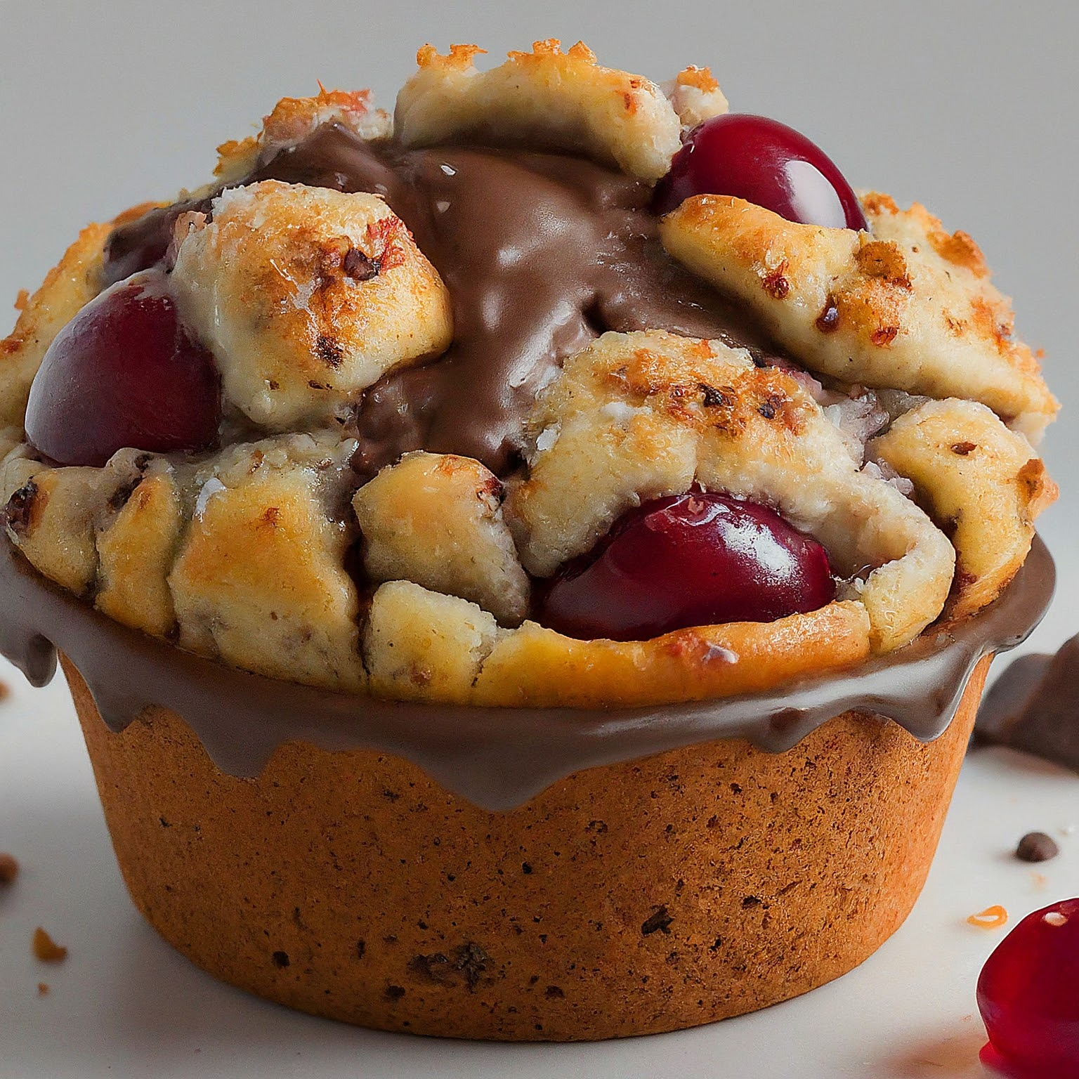 Weihnachtsmuffins-–-Weihnachtsmuffins-Mit-Kirschen-Und-Schokolade Weihnachtsmuffins – Weihnachtsmuffins Mit Kirschen Und Schokolade
