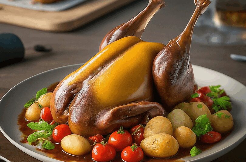 Wie lange braucht eine 2 kg Ente im Backofen?