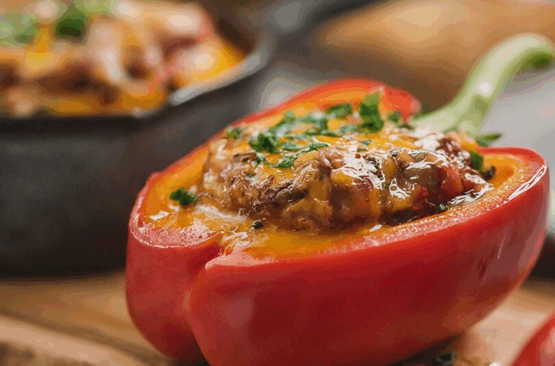 Wie lange müssen gefüllte Paprika in den Ofen? – Gefüllte Paprikaschoten