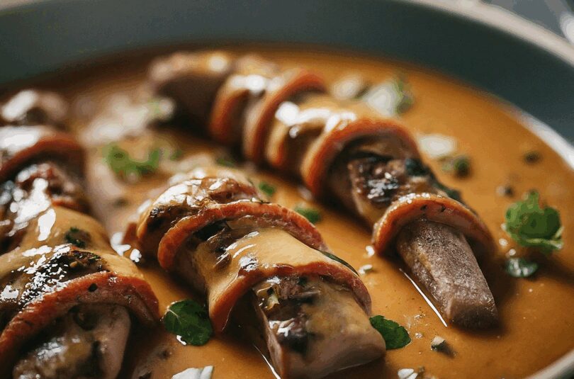 Wildschweinrücken mit kräftiger Sauce