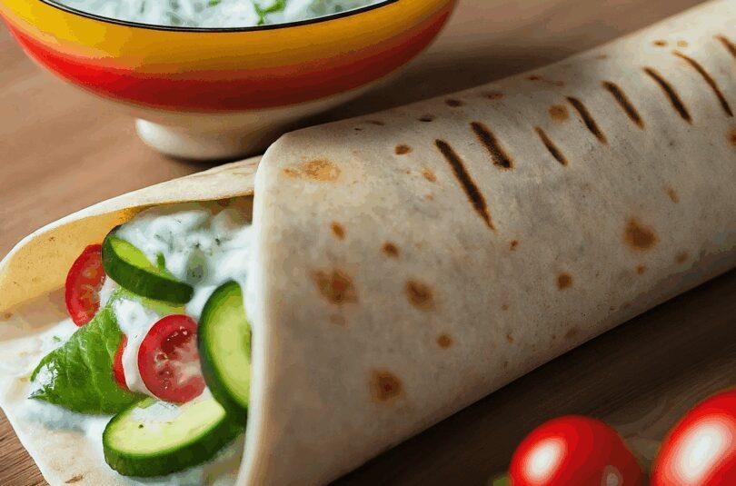 Wraps Vegetarisch – Vegetarischer Wrap Mit Tzatziki