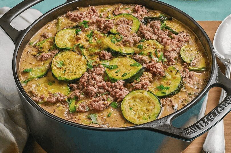 Würzige Zucchini-Hackfleisch-Pfanne