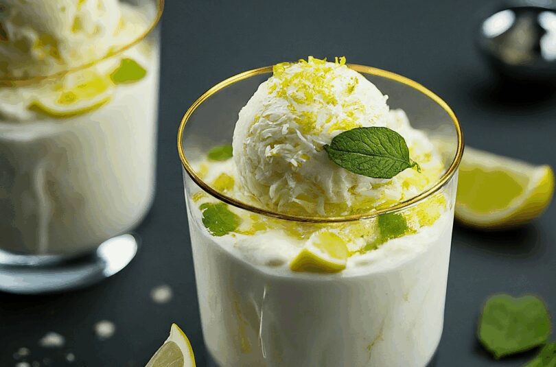 Zitroneneis selber machen – cremiges Joghurt Zitronen Eis