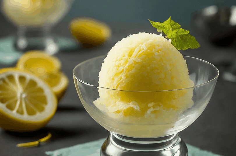 Zitronensorbet Eismaschine – Zitronensorbet