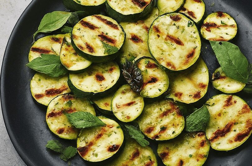 Zucchini Grillen – Gegrillte Zucchini Mit Knoblauch Und Olivenöl