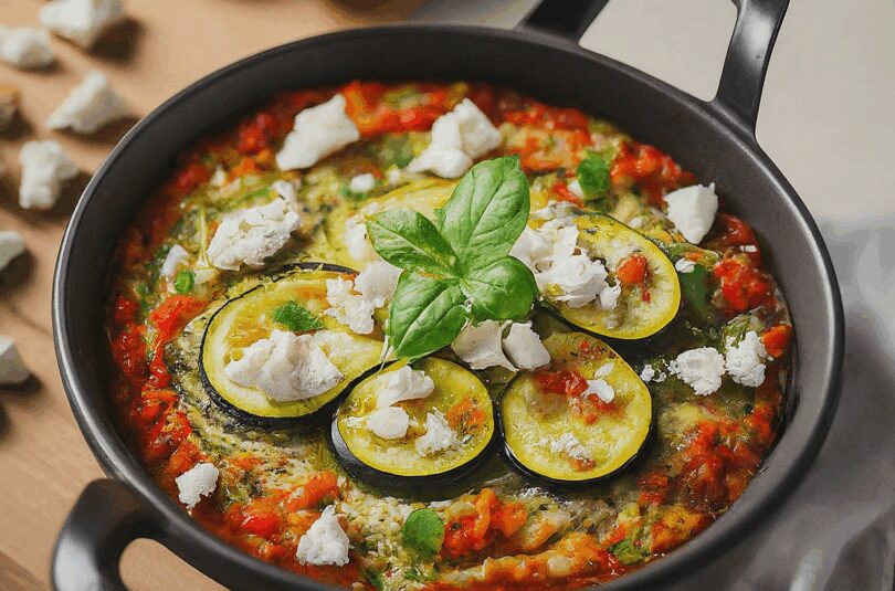 Zucchini mit Feta – Tomaten Zucchini Pfanne mit Feta