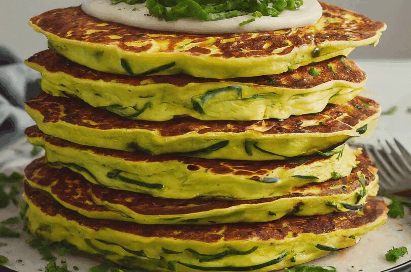 Zucchini Puffer – Luftig leichte Gemüsepfannkuchen