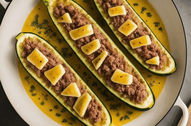 Zucchini Wächst Nicht – Gefüllte Zucchini Mit Hackfleisch Und Käse