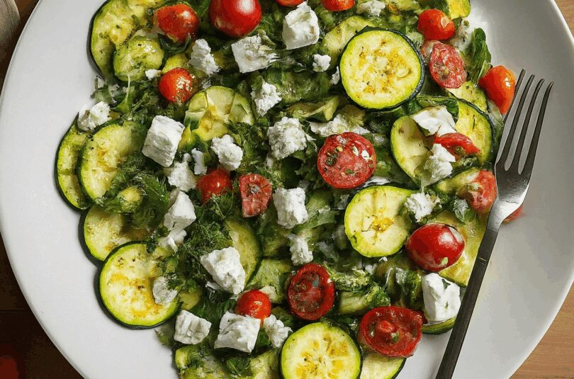 Zucchinisalat mit Feta – Zucchini Feta Salat