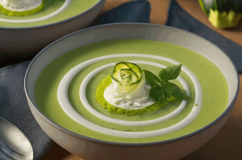 Zucchinisuppe mit Frischkäse – Vegetarische Zucchinisuppe mit Frischkäse