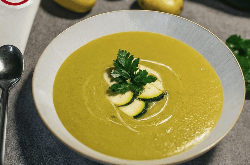 Zucchinisuppe Mit Kartoffeln Und Möhren – Zucchini Moehren Kartoffelsuppe A La Mama