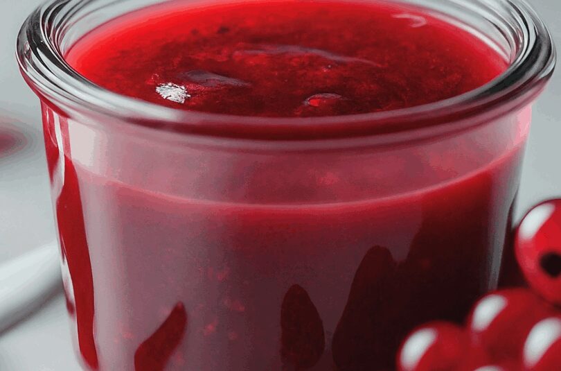 Zuckerfreier Johannisbeersirup aus rotem Johannisbeersaft