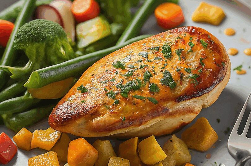 Airfryer Hähnchen – Onepot Hähnchen Mit Gemüse Aus Der Heißluftfritteuse