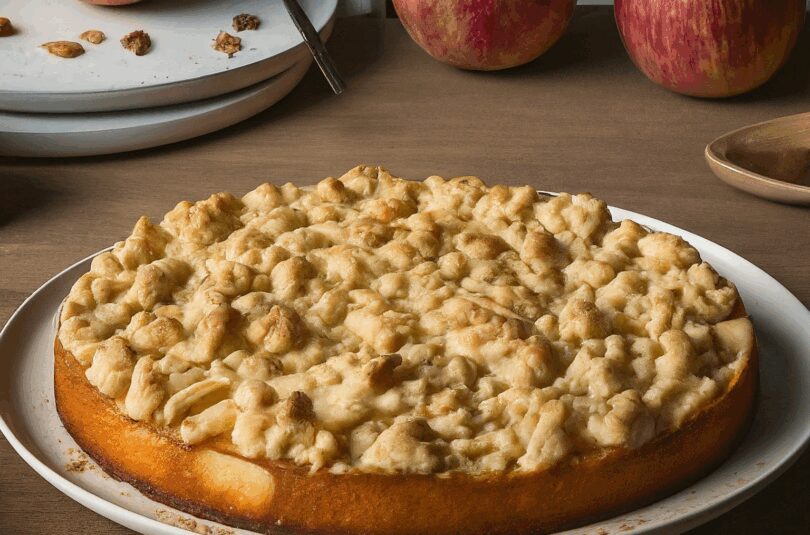 Apfelkuchen mit Schmand und Streuseln