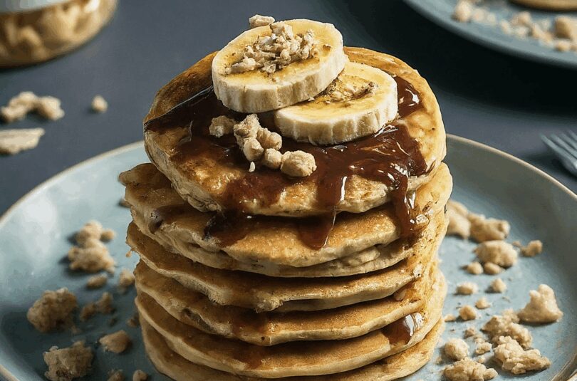 Bananen Haferflocken Pancakes – Gesunde Bananen Haferflocken Pfannkuchen