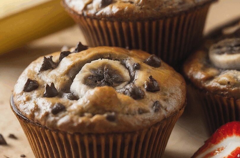 Bananenmuffins Rezept – Schnelle Schoko Bananen Muffins