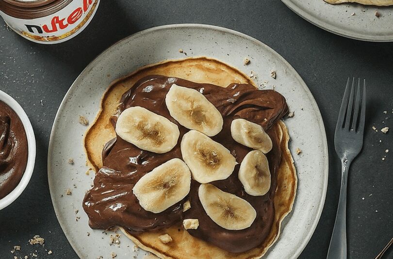 Bananenpfannkuchen mit Nutella