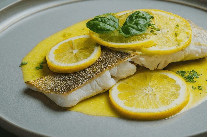Barramundi mit Zitronen-Butter-Sauce