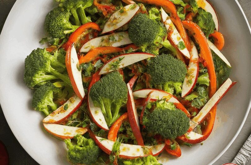 Bosch Mixer – Brokkoli Paprika Apfel Salat