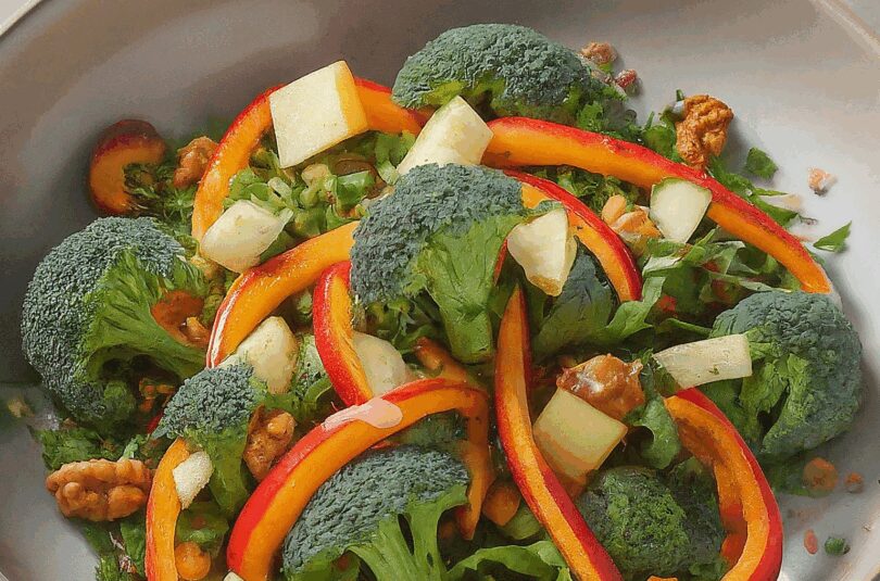 Brokkoli-Paprika-Apfel-Salat mit dem Bosch Standmixer