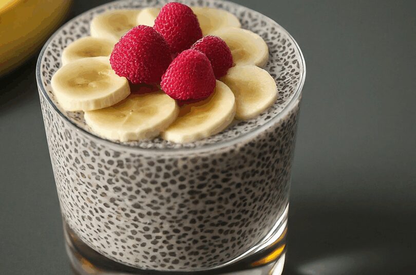 Chia Samen Pudding mit Banane