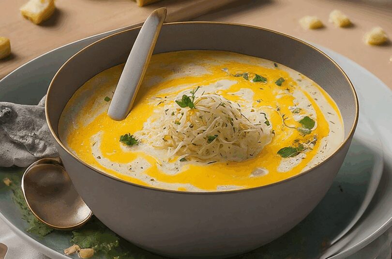 Cremige Käse-Porreesuppe