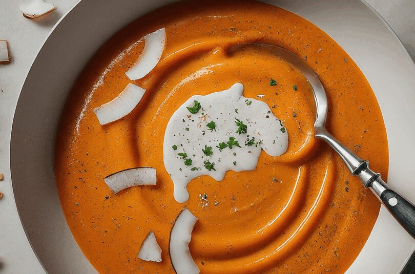 Cremige Möhrensuppe mit Kokosmilch