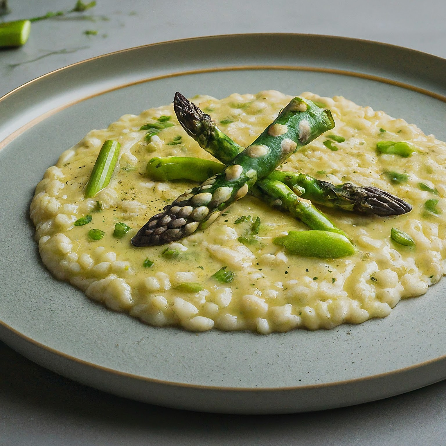 Cremiges-Spargelrisotto Cremiges Spargelrisotto