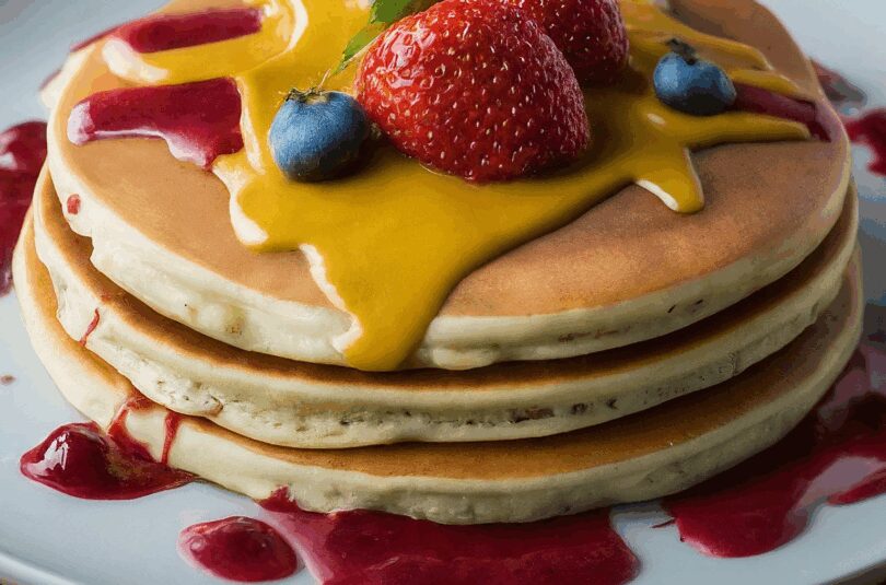 Einfache-Mehlpfannkuchen Einfache Mehlpfannkuchen