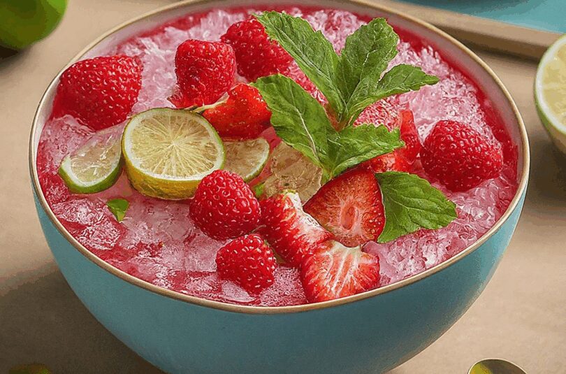 Erdbeer Mojito Bowle – Der Sommerhit für jede Party