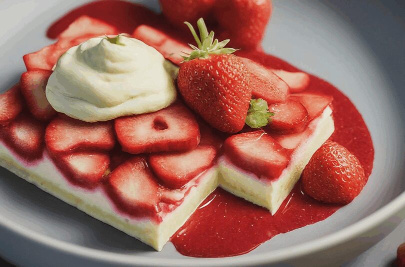 Erdbeerkuchen-mit-Quark-und-Pudding-–-Erdbeerschnitten-mit-Vanillequark Erdbeerkuchen mit Quark und Pudding – Erdbeerschnitten mit Vanillequark