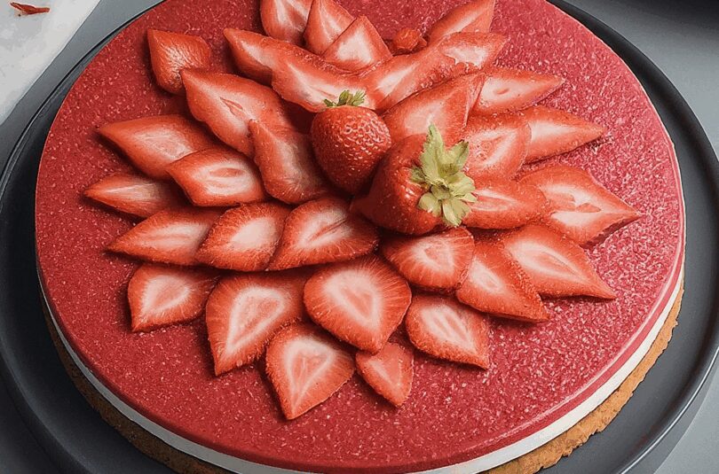 Erdbeersahne-–-Einfache-Erdbeer-Sahne-Torte Erdbeersahne – Einfache Erdbeer Sahne Torte