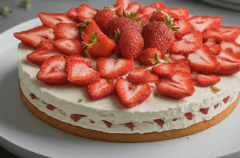 Erdbeertorte-mit-Mascarpone-und-Sahne-–-Mascarpone-Erdbeertorte Erdbeertorte mit Mascarpone und Sahne – Mascarpone Erdbeertorte