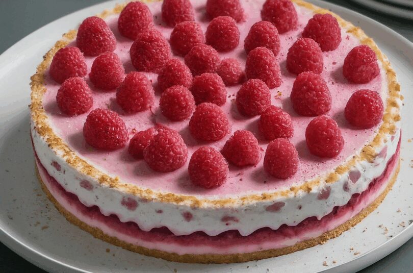 Erfrischende-Sommertorte-mit-Himbeeren Erfrischende Sommertorte mit Himbeeren