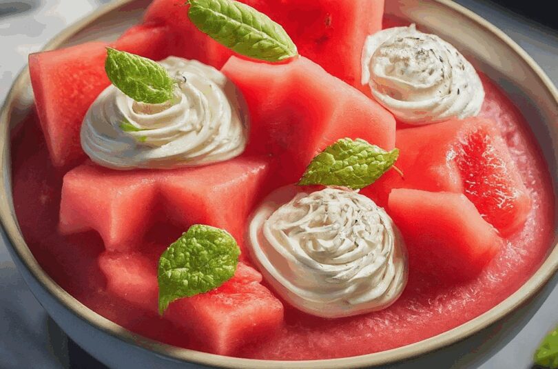 Erfrischendes Wassermeloneneis
