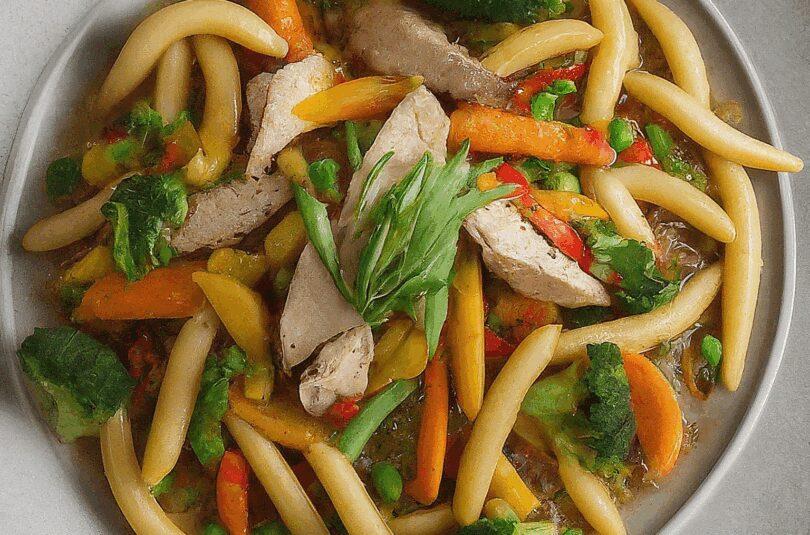 Glasnudeln mit Hähnchenbrust und Gemüse Asia Style