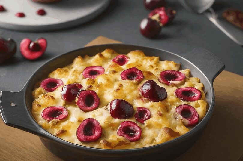 Grießauflauf mit Kirschen – Griessauflauf mit Kirschen