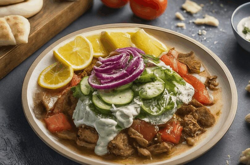 Gyros In Metaxasauce – Gyros Mit Metaxasauce